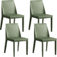 Faux Leather Armless Dining Chairs Contemporary Side Chair Set