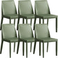 Faux Leather Armless Dining Chairs Contemporary Side Chair Set