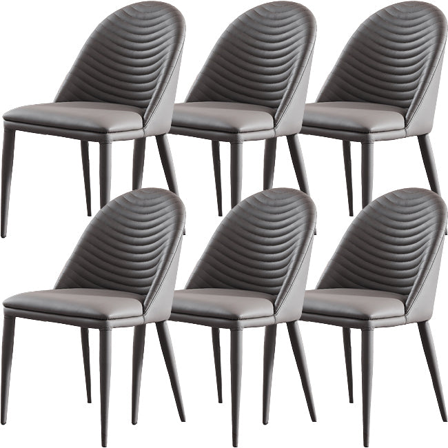 Parsons Dining Room Chair Upholstered Armless Dining Chairs for Home Dark Gray 6 Piece Set Clearhalo 'Dining Chairs' 'Dining Tables & Seating' 'dining_chair' 'furn' 'furn_dining_chair' 'Furniture' 'Kitchen & Dining Furniture' 5563975