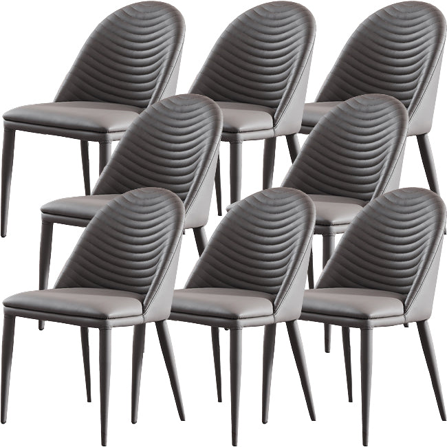 Parsons Dining Room Chair Upholstered Armless Dining Chairs for Home Dark Gray 8 Piece Set Clearhalo 'Dining Chairs' 'Dining Tables & Seating' 'dining_chair' 'furn' 'furn_dining_chair' 'Furniture' 'Kitchen & Dining Furniture' 5563976
