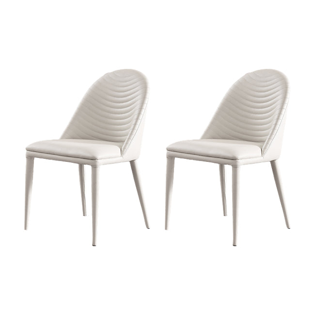 Parsons Dining Room Chair Upholstered Armless Dining Chairs for Home Off-White 2 Piece Set Clearhalo 'Dining Chairs' 'Dining Tables & Seating' 'dining_chair' 'furn' 'furn_dining_chair' 'Furniture' 'Kitchen & Dining Furniture' 5563978