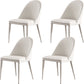 Parsons Dining Room Chair Upholstered Armless Dining Chairs for Home Off-White 4 Piece Set Clearhalo 'Dining Chairs' 'Dining Tables & Seating' 'dining_chair' 'furn' 'furn_dining_chair' 'Furniture' 'Kitchen & Dining Furniture' 5563980