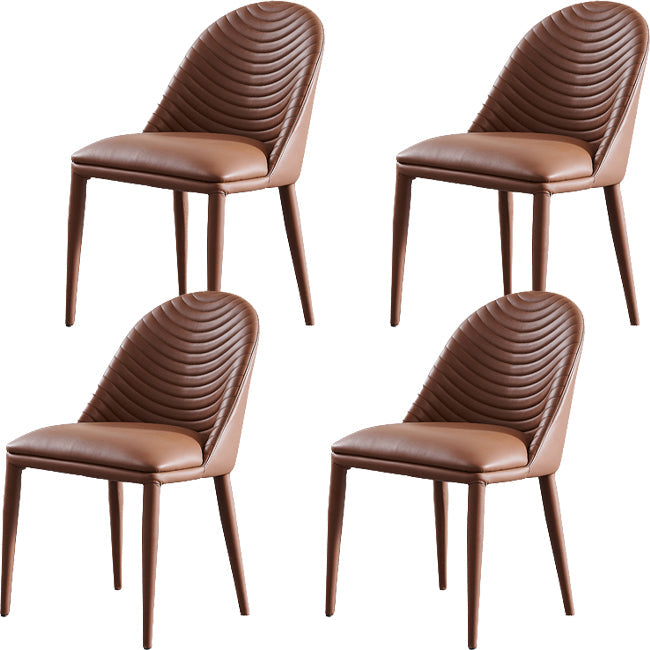 Parsons Dining Room Chair Upholstered Armless Dining Chairs for Home Coffee 4 Piece Set Clearhalo 'Dining Chairs' 'Dining Tables & Seating' 'dining_chair' 'furn' 'furn_dining_chair' 'Furniture' 'Kitchen & Dining Furniture' 5563988