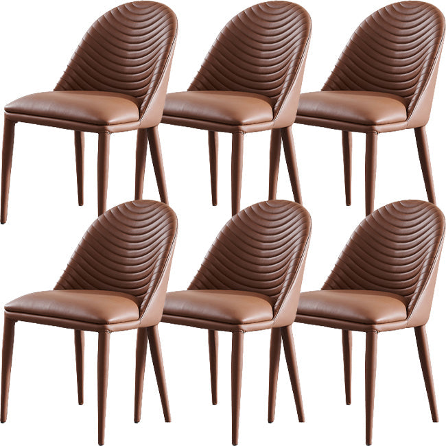 Parsons Dining Room Chair Upholstered Armless Dining Chairs for Home Coffee 6 Piece Set Clearhalo 'Dining Chairs' 'Dining Tables & Seating' 'dining_chair' 'furn' 'furn_dining_chair' 'Furniture' 'Kitchen & Dining Furniture' 5563991