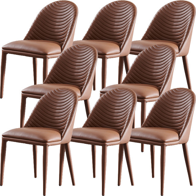 Parsons Dining Room Chair Upholstered Armless Dining Chairs for Home Coffee 8 Piece Set Clearhalo 'Dining Chairs' 'Dining Tables & Seating' 'dining_chair' 'furn' 'furn_dining_chair' 'Furniture' 'Kitchen & Dining Furniture' 5563993