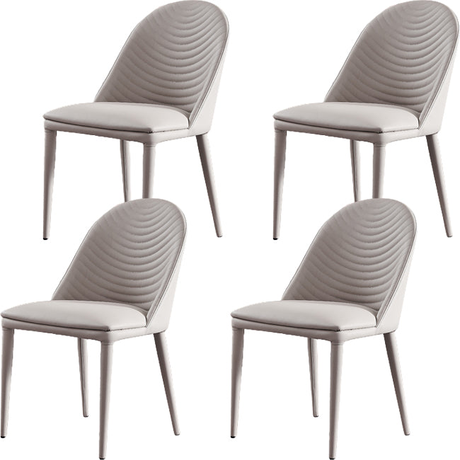 Parsons Dining Room Chair Upholstered Armless Dining Chairs for Home Light Gray 4 Piece Set Clearhalo 'Dining Chairs' 'Dining Tables & Seating' 'dining_chair' 'furn' 'furn_dining_chair' 'Furniture' 'Kitchen & Dining Furniture' 5563996