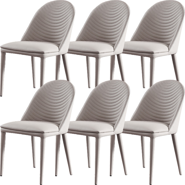 Parsons Dining Room Chair Upholstered Armless Dining Chairs for Home Light Gray 6 Piece Set Clearhalo 'Dining Chairs' 'Dining Tables & Seating' 'dining_chair' 'furn' 'furn_dining_chair' 'Furniture' 'Kitchen & Dining Furniture' 5563998