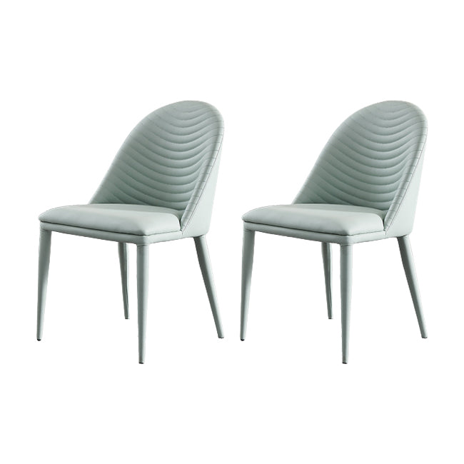 Parsons Dining Room Chair Upholstered Armless Dining Chairs for Home Green 2 Piece Set Clearhalo 'Dining Chairs' 'Dining Tables & Seating' 'dining_chair' 'furn' 'furn_dining_chair' 'Furniture' 'Kitchen & Dining Furniture' 5564005