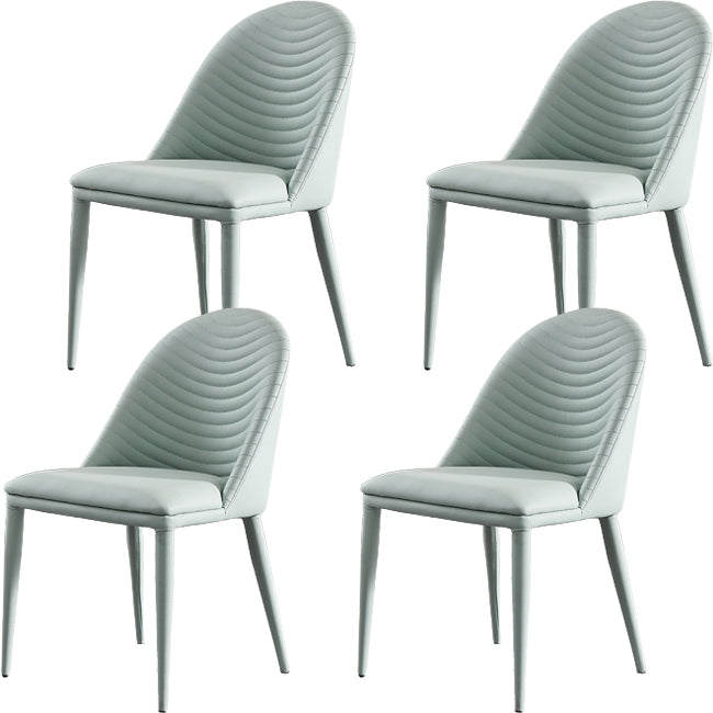 Parsons Dining Room Chair Upholstered Armless Dining Chairs for Home Green 4 Piece Set Clearhalo 'Dining Chairs' 'Dining Tables & Seating' 'dining_chair' 'furn' 'furn_dining_chair' 'Furniture' 'Kitchen & Dining Furniture' 5564006