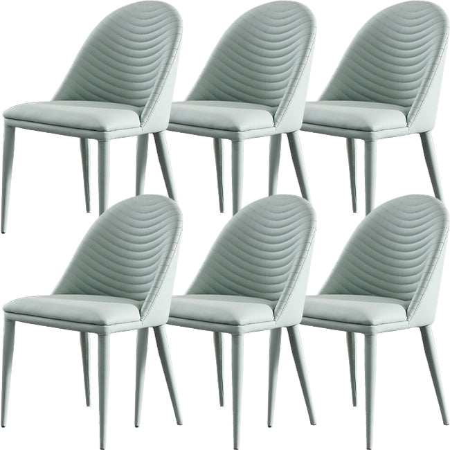 Parsons Dining Room Chair Upholstered Armless Dining Chairs for Home Green 6 Piece Set Clearhalo 'Dining Chairs' 'Dining Tables & Seating' 'dining_chair' 'furn' 'furn_dining_chair' 'Furniture' 'Kitchen & Dining Furniture' 5564007