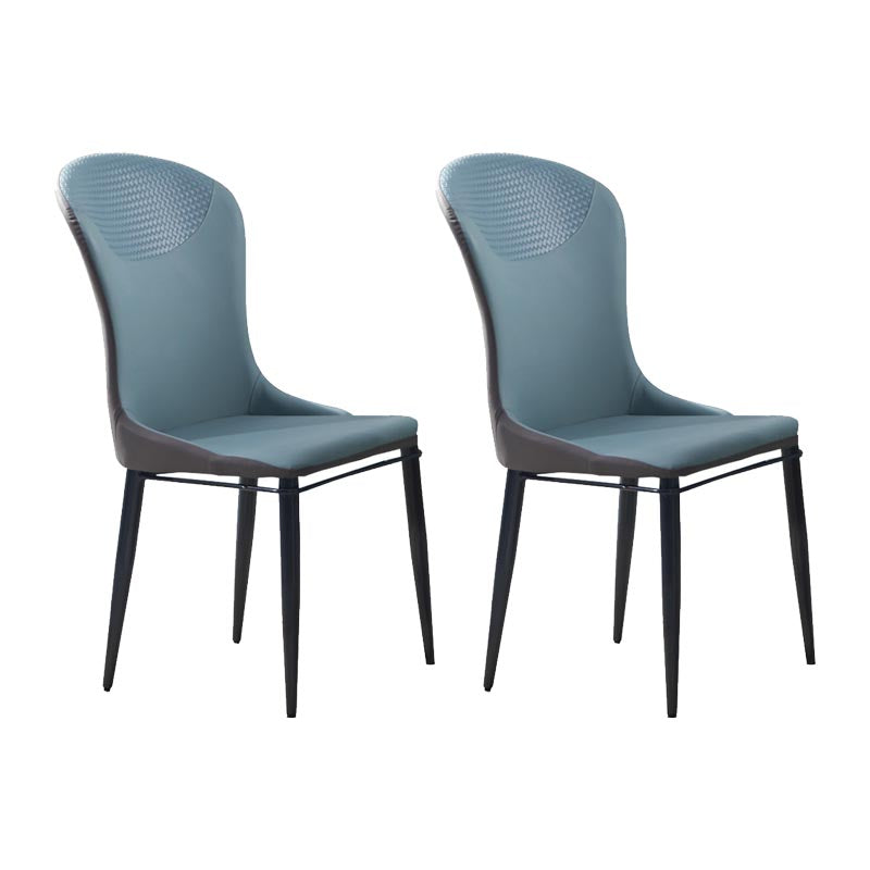 Sillas de comedor de beige y azul