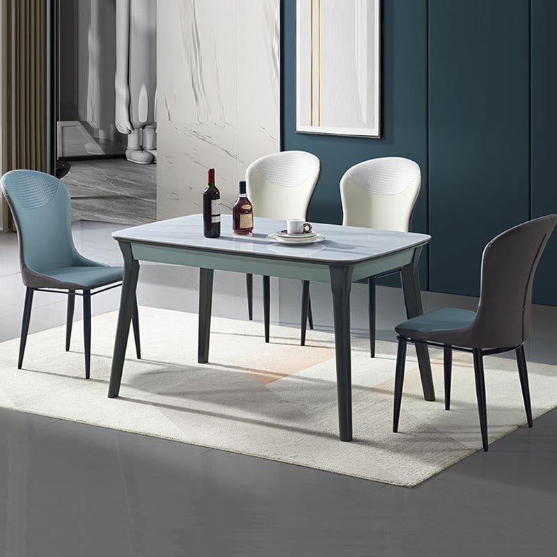 Sillas de comedor de beige y azul