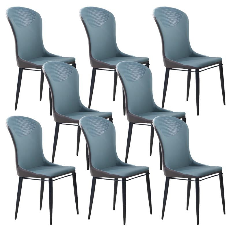 Sillas de comedor de beige y azul