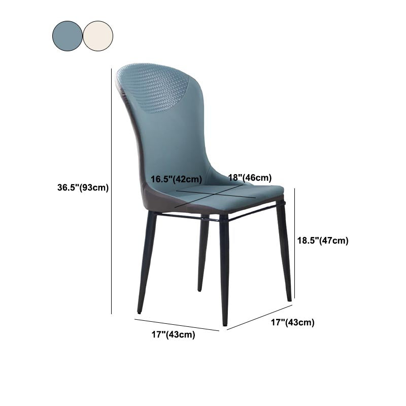 Sillas de comedor de beige y azul