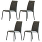 Orange and Gray Dining Chairs Contemporary Armless Low Back Dining Side Chair