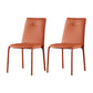 Orange and Gray Dining Chairs Contemporary Armless Low Back Dining Side Chair