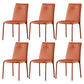 Orange and Gray Dining Chairs Contemporary Armless Low Back Dining Side Chair