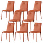 Orange and Gray Dining Chairs Contemporary Armless Low Back Dining Side Chair