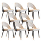 Glam Armless Dining Side Chair Black Metal Legs Open Back Dining Chairs