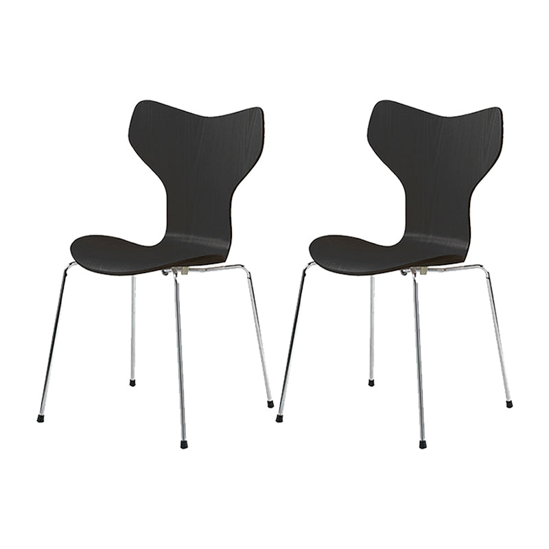 Sedia da pranzo in metallo argento sedie da pranzo in legno contemporanee