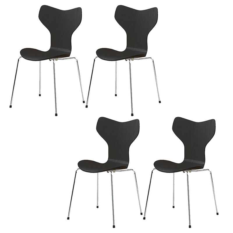 Sedia da pranzo in metallo argento sedie da pranzo in legno contemporanee