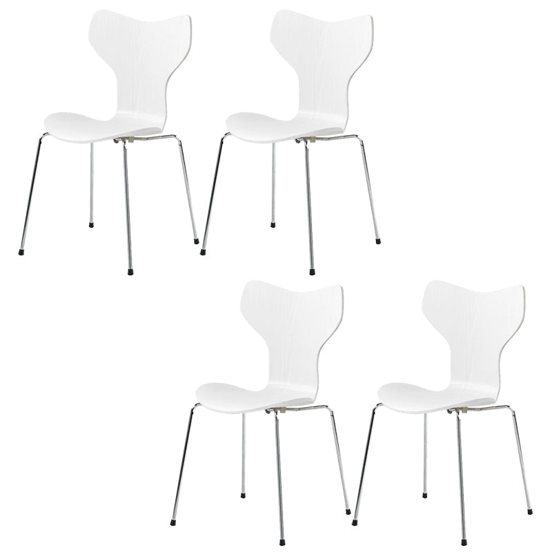 Sedia da pranzo in metallo argento sedie da pranzo in legno contemporanee