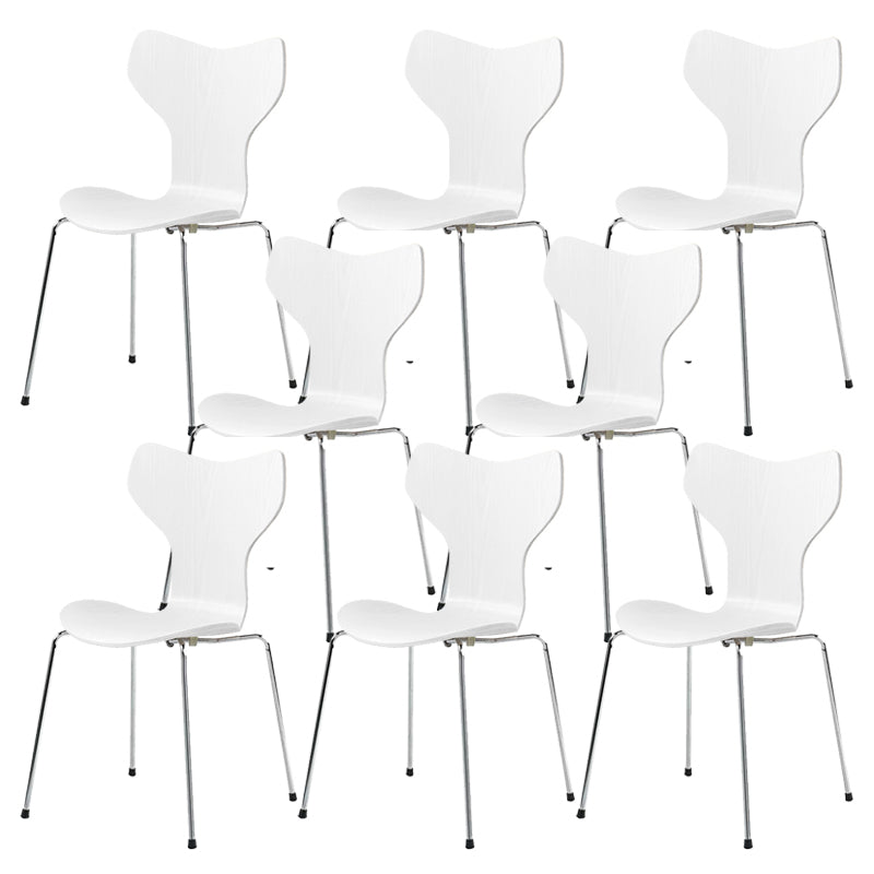 Sedia da pranzo in metallo argento sedie da pranzo in legno contemporanee