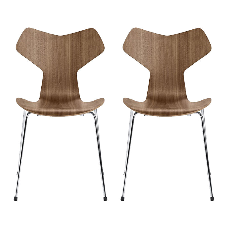 Sedia da pranzo in metallo argento sedie da pranzo in legno contemporanee