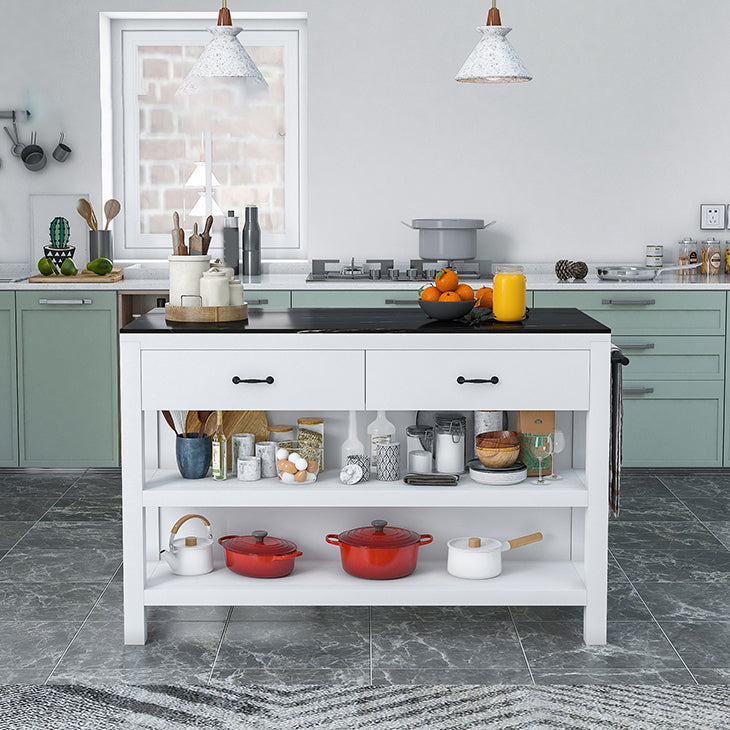 Set di isole da cucina stazionaria contemporanea set di isole rettangolari in legno