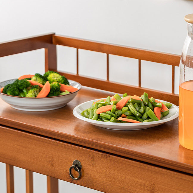 Tavolo da preparazione a rotolamento in stile contemporaneo tavolo da preparazione in legno per ristorante