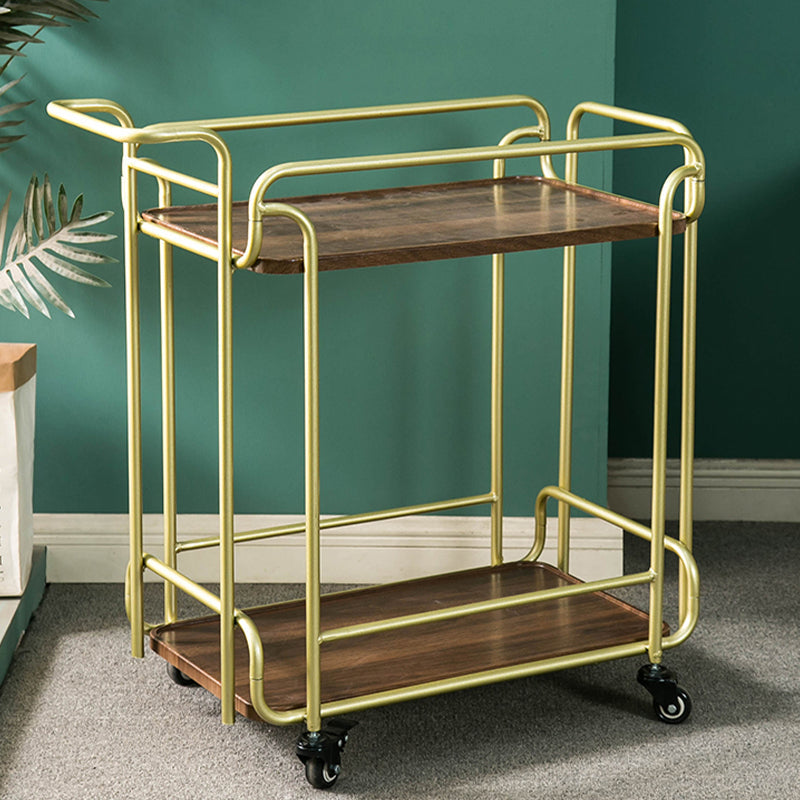 Modern 31.1"H Rolling Prep Table Rectangular Metal Prep Table for Home Use