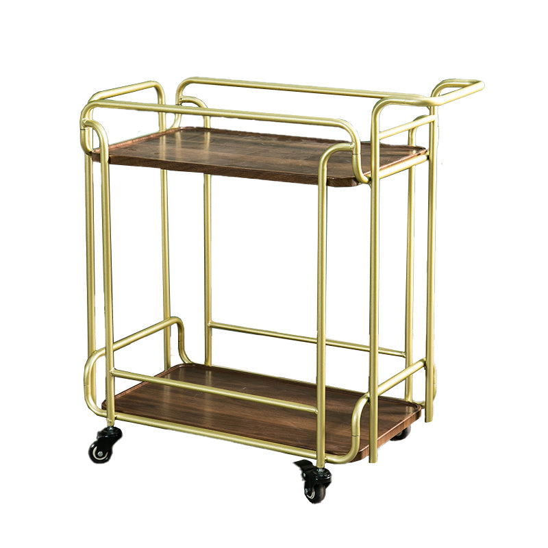 Modern 31.1"H Rolling Prep Table Rectangular Metal Prep Table for Home Use