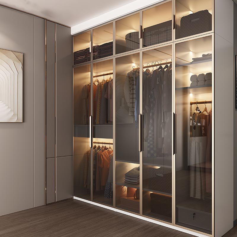 Modern Style Wardrobe White Color Wood Wardrobe Closet with Shelves Clearhalo 'Armoires & Wardrobes' 'armoires_wardrobes' 'Bedroom Furniture' 'furn' 'furn_armoires_wardrobes' 'Furniture' 5564405