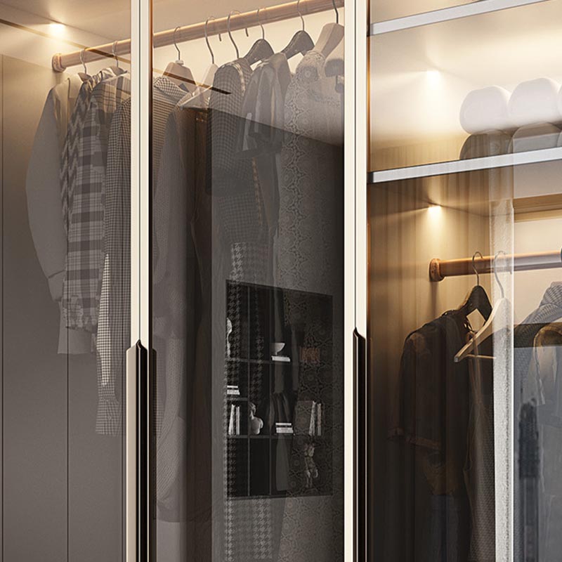 Modern Style Wardrobe White Color Wood Wardrobe Closet with Shelves Clearhalo 'Armoires & Wardrobes' 'armoires_wardrobes' 'Bedroom Furniture' 'furn' 'furn_armoires_wardrobes' 'Furniture' 5564413