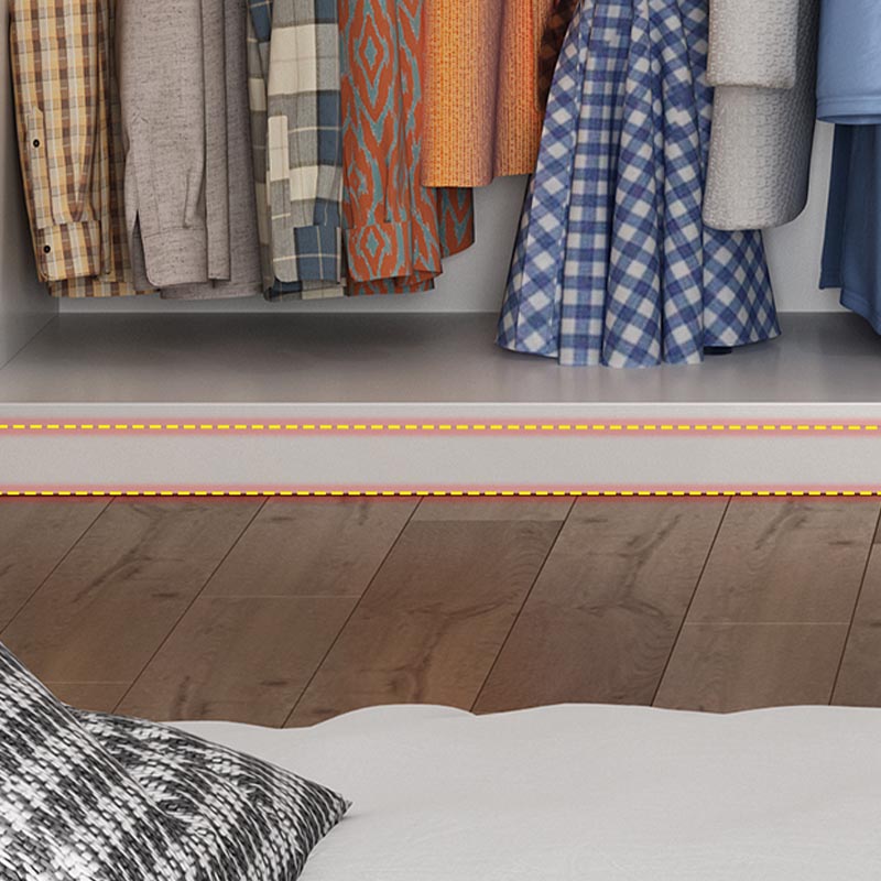 Modern Style Wardrobe White Color Wood Wardrobe Closet with Shelves Clearhalo 'Armoires & Wardrobes' 'armoires_wardrobes' 'Bedroom Furniture' 'furn' 'furn_armoires_wardrobes' 'Furniture' 5564418