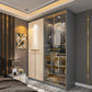 Modern Style Wood Wardrobe Wood Wardrobe with Shelves Armoire Wardrobe Closet Clearhalo 'Armoires & Wardrobes' 'armoires_wardrobes' 'Bedroom Furniture' 'furn' 'furn_armoires_wardrobes' 'Furniture' 5564433