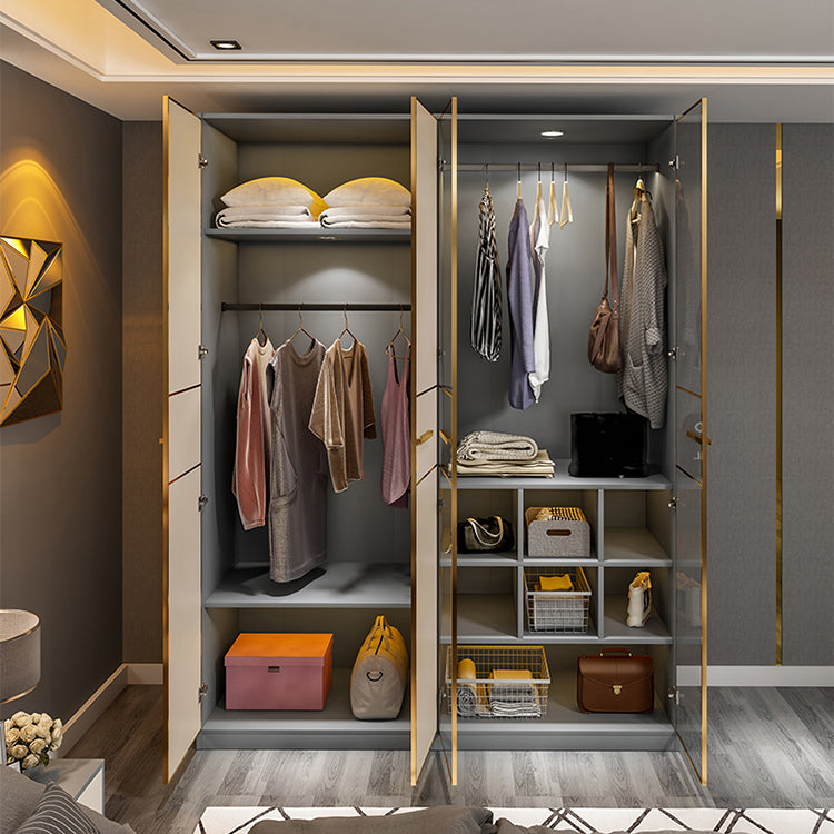 Modern Style Wood Wardrobe Wood Wardrobe with Shelves Armoire Wardrobe Closet Clearhalo 'Armoires & Wardrobes' 'armoires_wardrobes' 'Bedroom Furniture' 'furn' 'furn_armoires_wardrobes' 'Furniture' 5564436