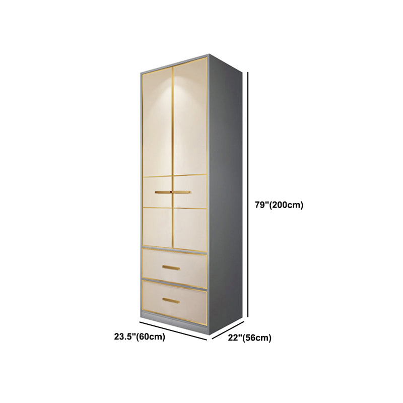 Modern Style Wood Wardrobe Wood Wardrobe with Shelves Armoire Wardrobe Closet Clearhalo 'Armoires & Wardrobes' 'armoires_wardrobes' 'Bedroom Furniture' 'furn' 'furn_armoires_wardrobes' 'Furniture' 5564451