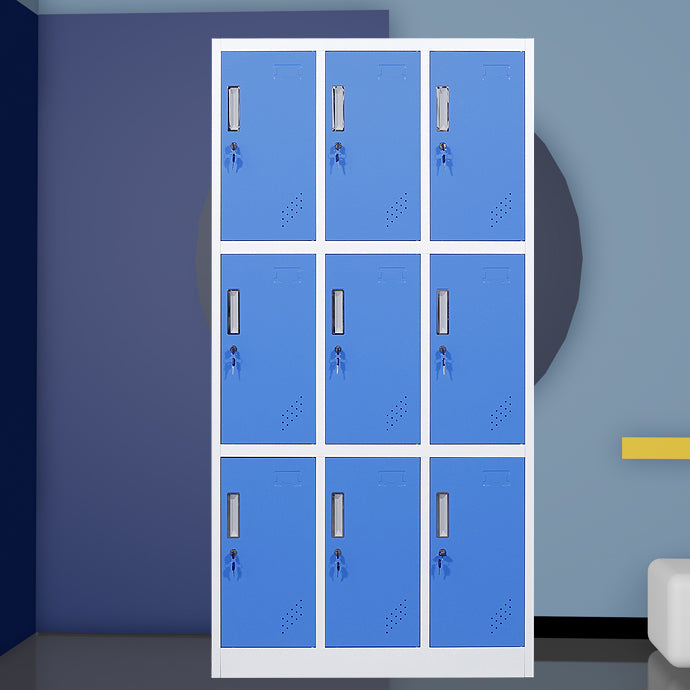 Matte Finish Cabinet with Metal Door Modern Hinged Door Wardrobe