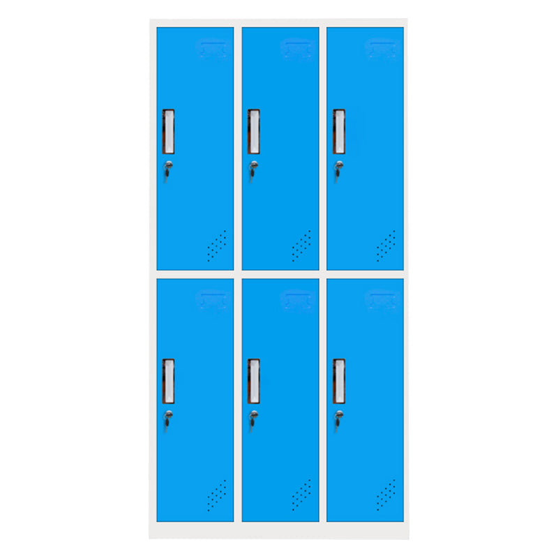 Matte Finish Cabinet with Metal Door Modern Hinged Door Wardrobe