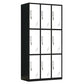 Matte Finish Cabinet with Metal Door Modern Hinged Door Wardrobe