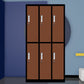 Matte Finish Cabinet with Metal Door Modern Hinged Door Wardrobe