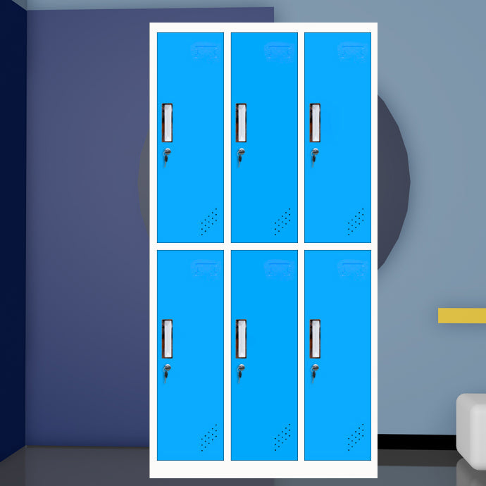 Matte Finish Cabinet with Metal Door Modern Hinged Door Wardrobe