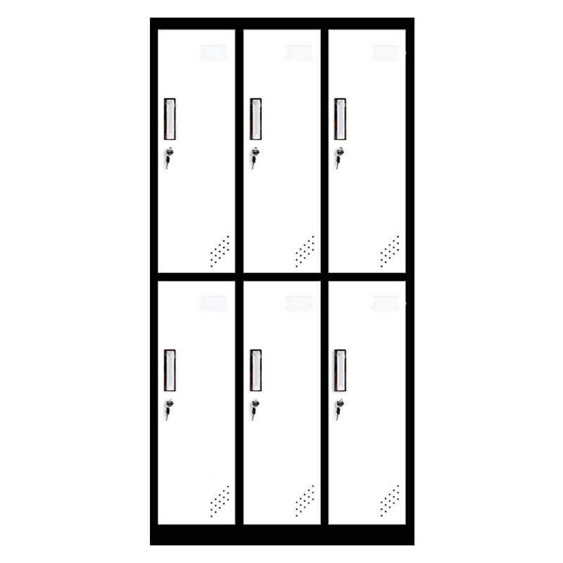 Matte Finish Cabinet with Metal Door Modern Hinged Door Wardrobe