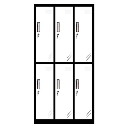 Matte Finish Cabinet with Metal Door Modern Hinged Door Wardrobe