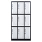 Matte Finish Cabinet with Metal Door Modern Hinged Door Wardrobe