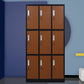 Matte Finish Cabinet with Metal Door Modern Hinged Door Wardrobe