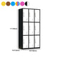 Matte Finish Cabinet with Metal Door Modern Hinged Door Wardrobe