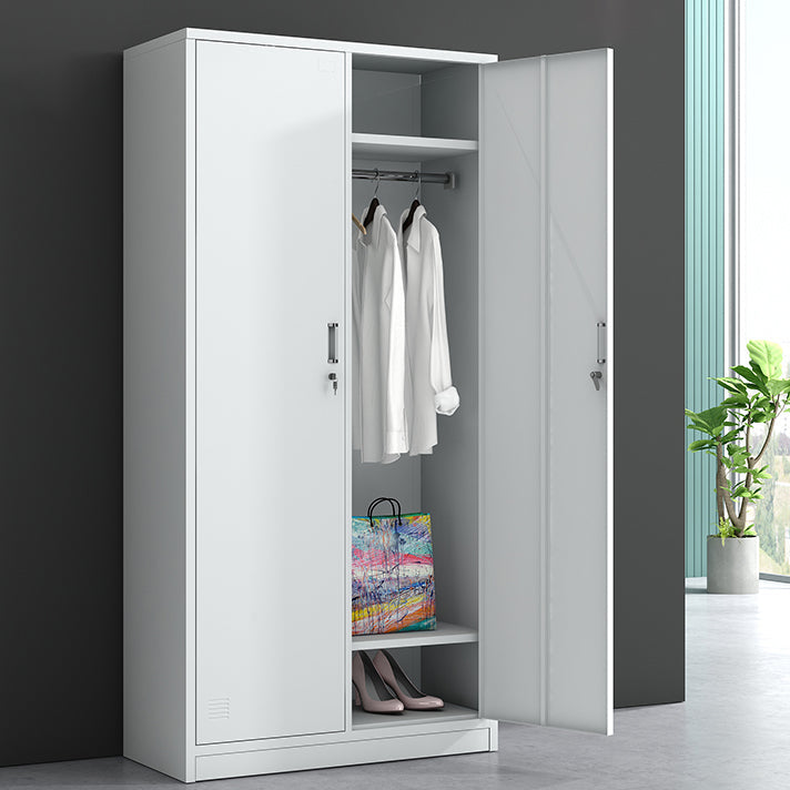 Gabinete de metal blanco para baños gabinete de almacenamiento contemporáneo con puerta con bisagras