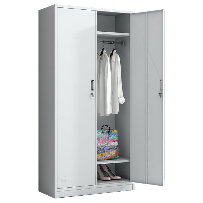 Gabinete de metal blanco para baños gabinete de almacenamiento contemporáneo con puerta con bisagras